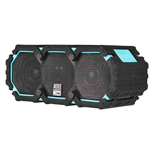 Altec Lansing rugged portable Bluetooth speaker.